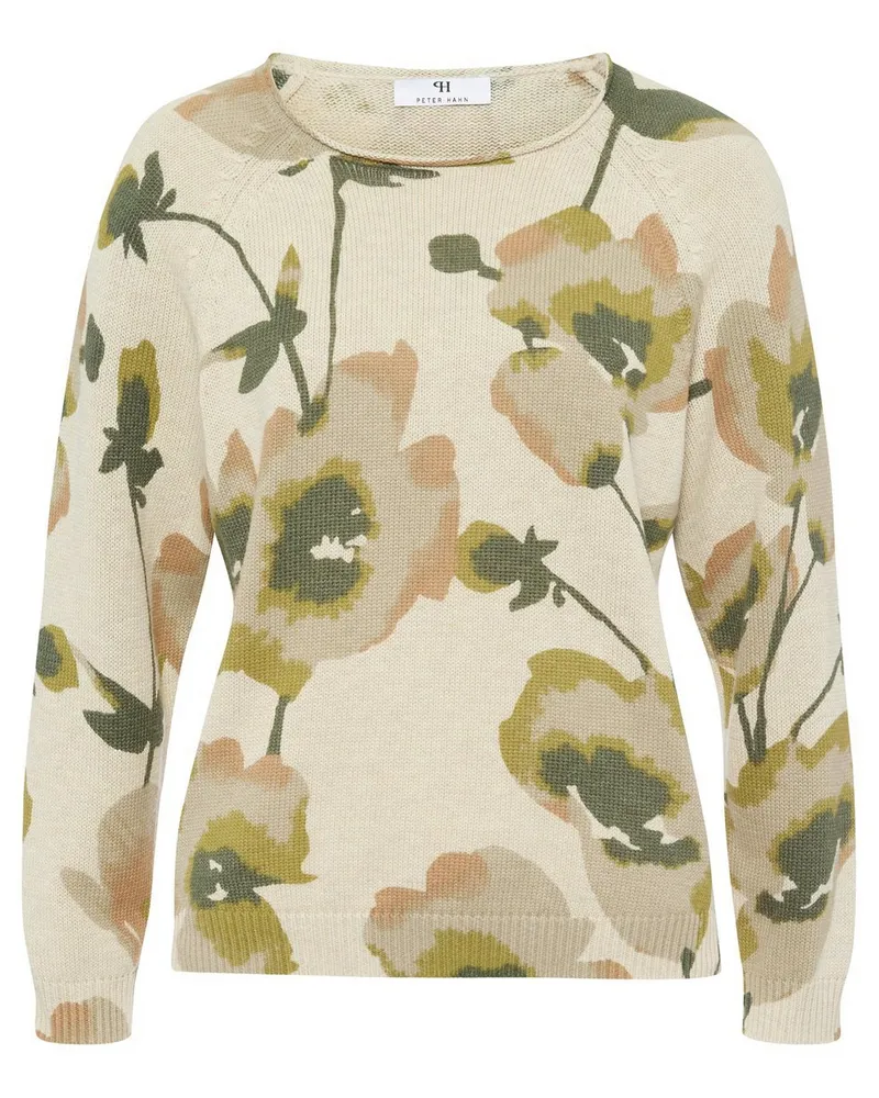 Peter Hahn Rundhals-Pullover  mehrfarbig Mehrfarbig