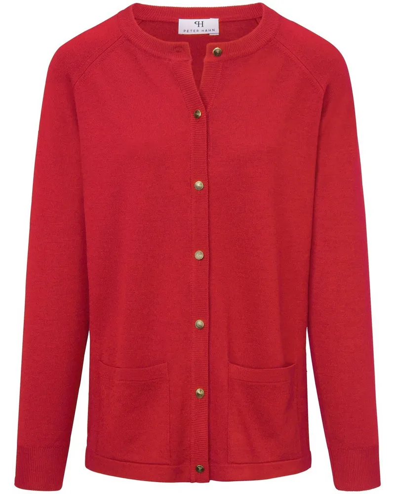 Peter Hahn Strickjacke aus 100%Schurwolle Pure Tasmanian Wool  rot Rot