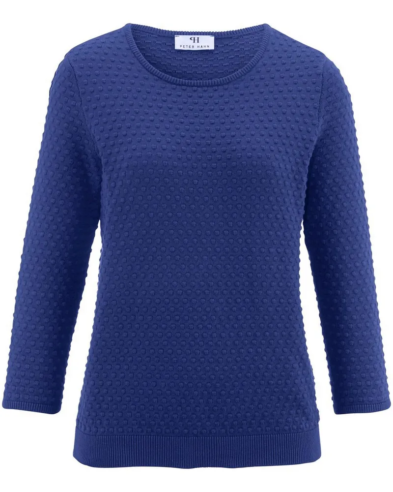 Peter Hahn Rundhals-Pullover aus 100% SUPIMA®-Baumwolle  blau Blau