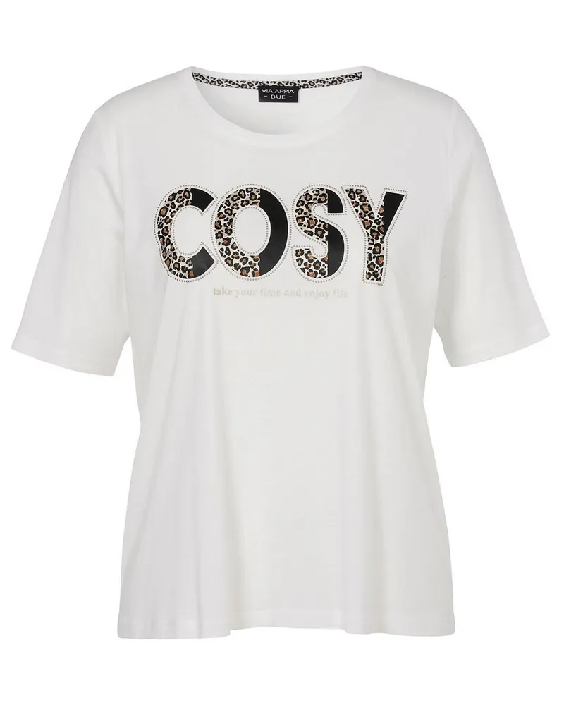 Via Appia Due Rundhals-Shirt  weiss Weiss