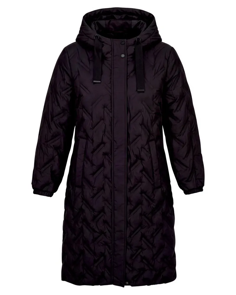 Peter Hahn Long-Steppjacke  schwarz Schwarz