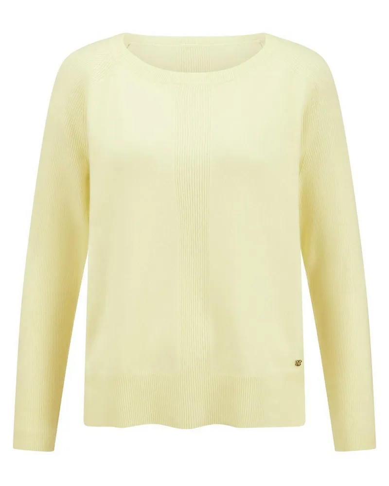 Basler Rundhals-Pullover 1/1-Raglanarm und Kaschmir  gelb Gelb