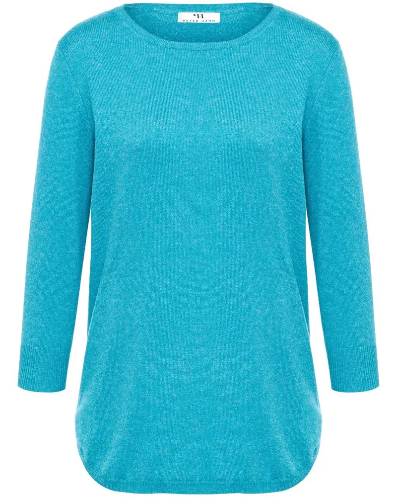 Peter Hahn Rundhals-Pullover aus Seide und Kaschmir  türkis Türkis