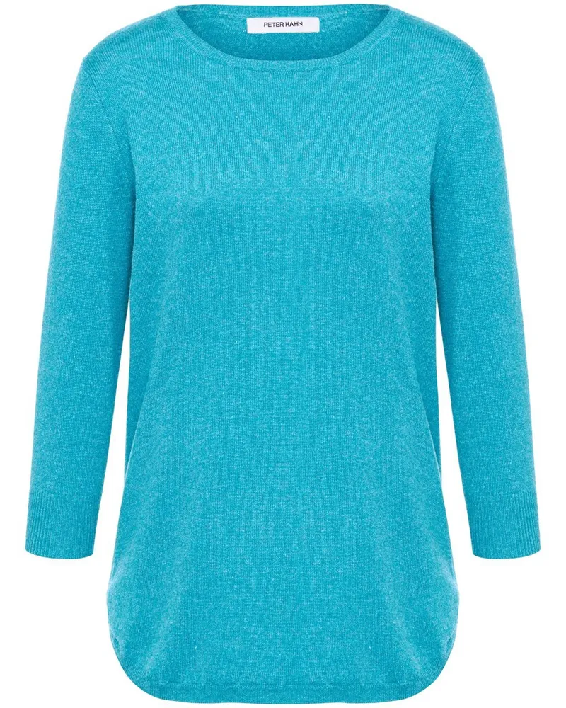 Peter Hahn Rundhals-Pullover aus Seide und Kaschmir  türkis Türkis