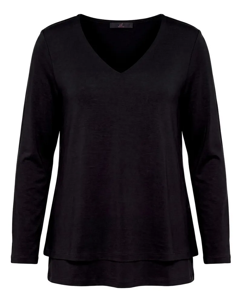 Emilia Lay V-Shirt  schwarz Schwarz