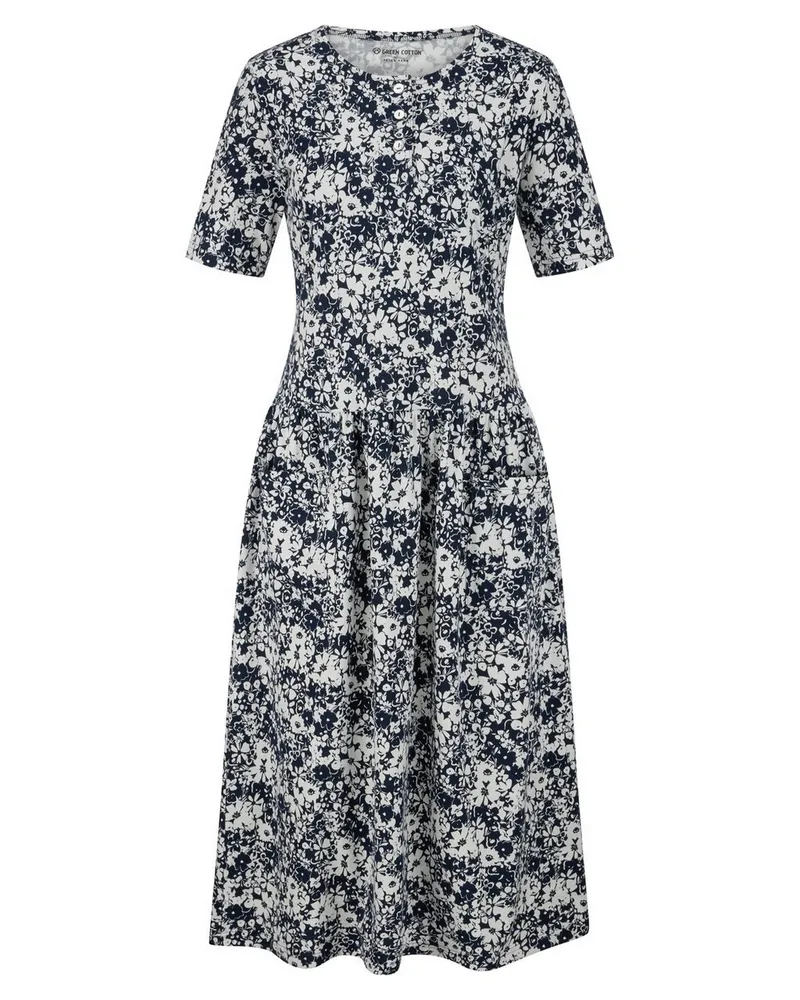 Green Cotton Kleid Hanne  blau Blau