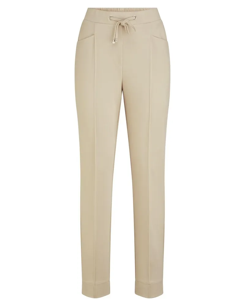 Peter Hahn Knöchellange Slim Fit-Jersey-Hose  beige Beige