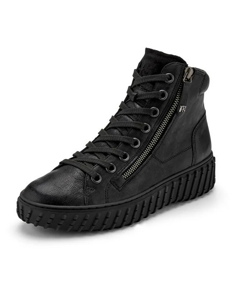 paul green Schnür-Stiefelette  schwarz Schwarz