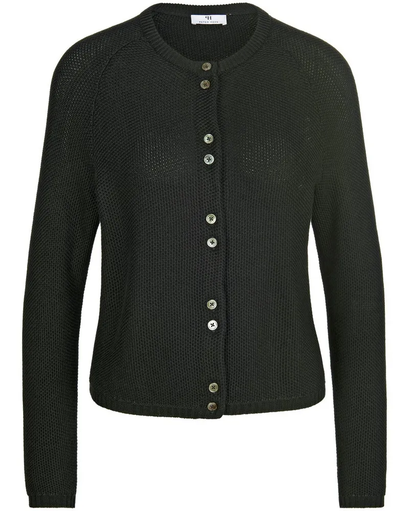 Peter Hahn Strickjacke aus 100% SUPIMA®-Baumwolle  schwarz Schwarz
