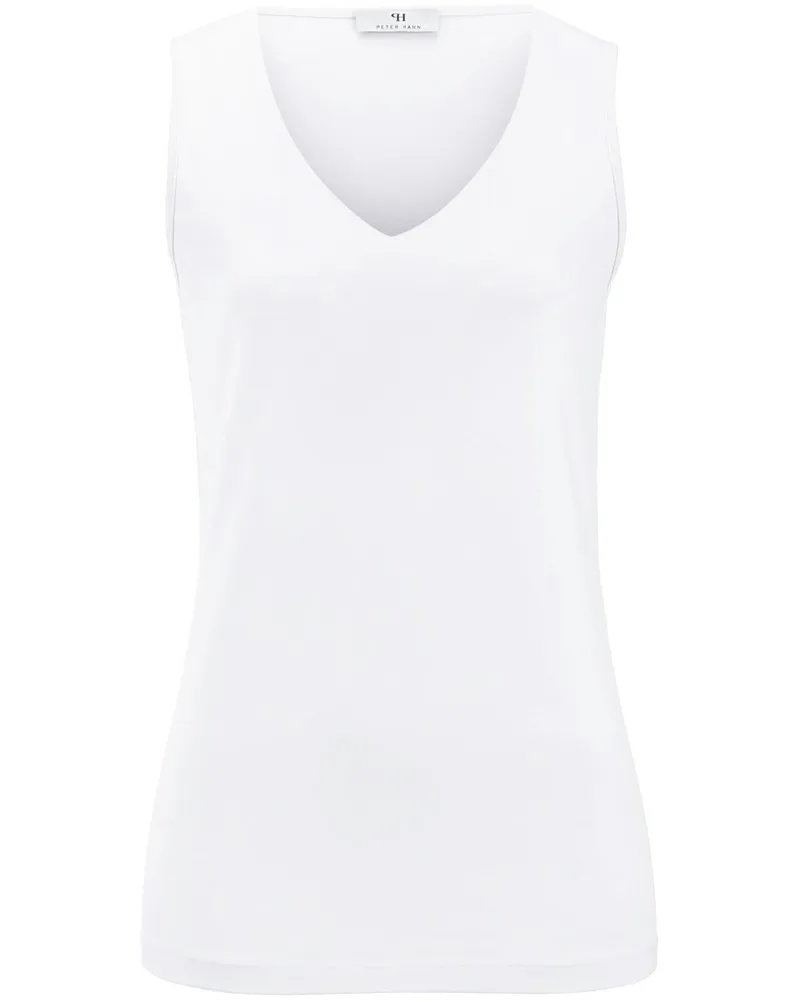 Peter Hahn Jersey-Top V-Ausschnitt  weiss Weiss