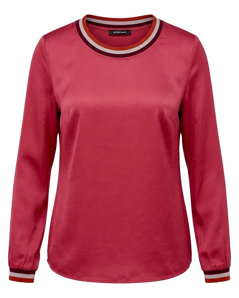 Peter Hahn Bluse Rundhals-­Ausschnitt  rot Rot