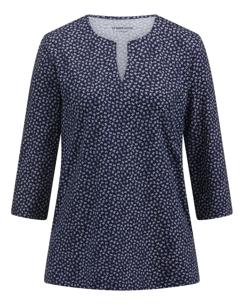 Green Cotton Shirt Erika  blau Blau