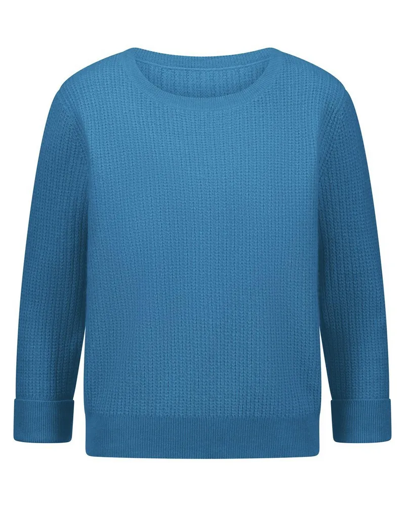 Peter Hahn Rundhals-Pullover  blau Blau