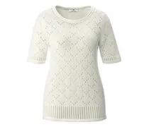 Rundhals-Pullover aus 100% SUPIMA®-­Baumwolle  weiss