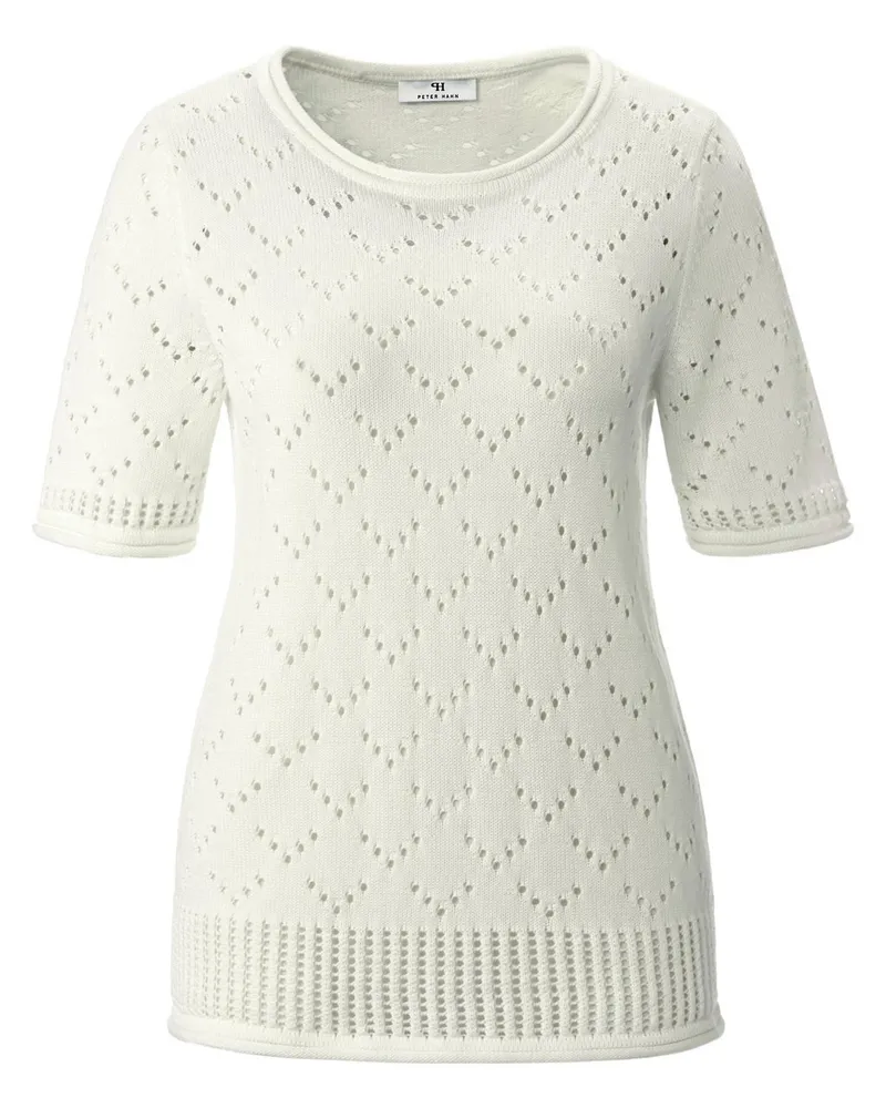 Peter Hahn Rundhals-Pullover aus 100% SUPIMA®-­Baumwolle  weiss Weiss