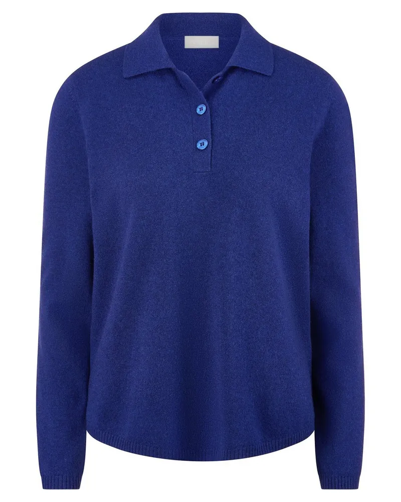 Include Polo-Pullover aus 100% Kaschmir  blau Blau