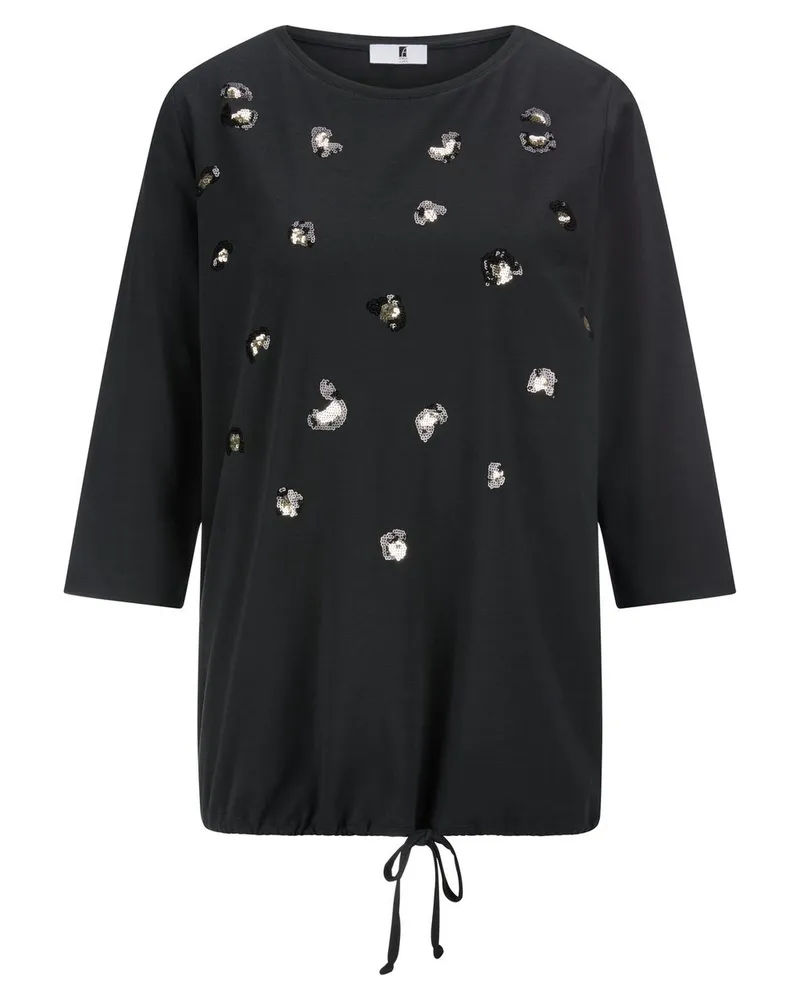 Anna Aura Rundhals-Shirt 3/4-Arm  schwarz Schwarz