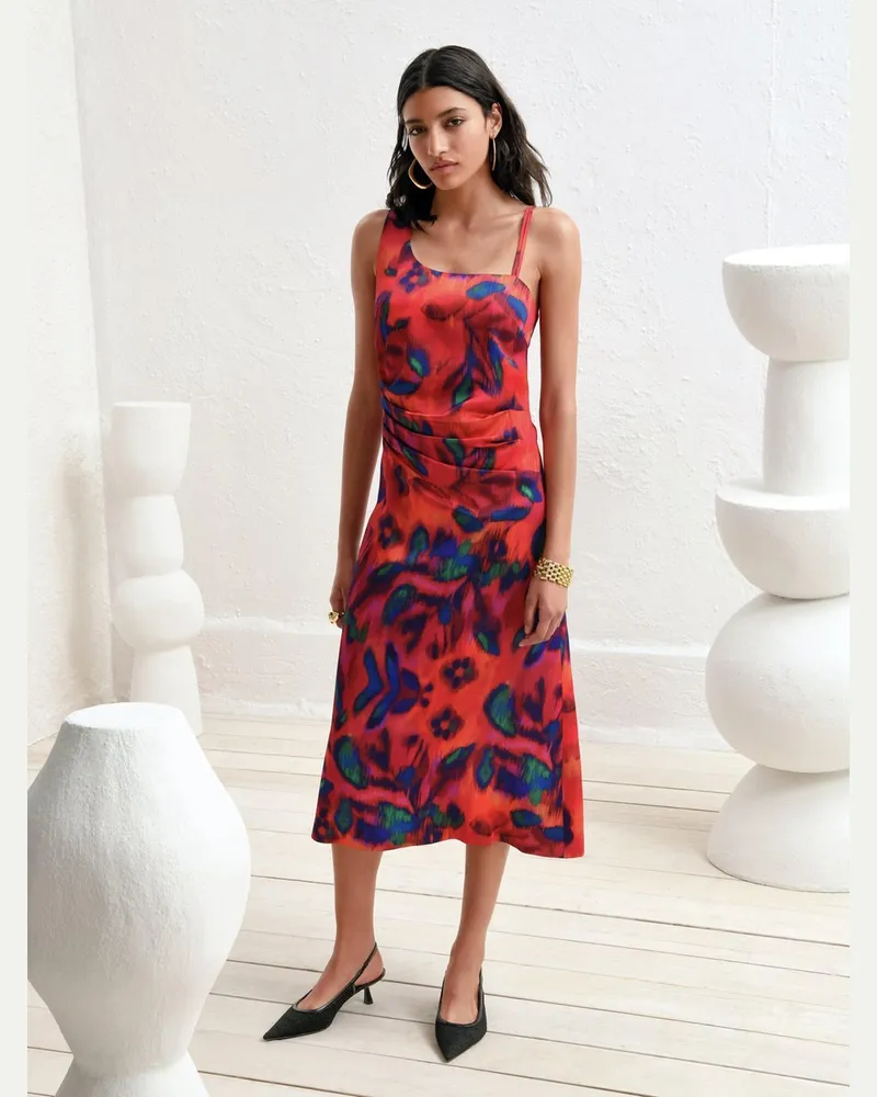 Talbot Runhof Träger-Kleid  rot Rot
