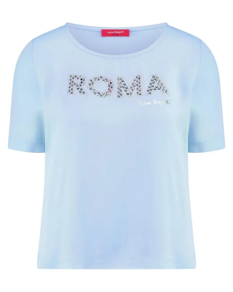 Laura Biagiotti Rundhals-Shirt  blau Blau