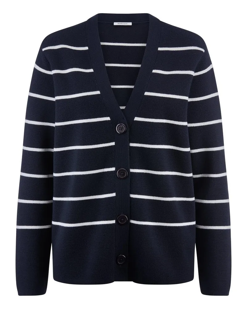 Peter Hahn Strickjacke  blau Blau