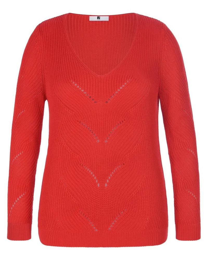 Anna Aura V-Pullover  rot Rot