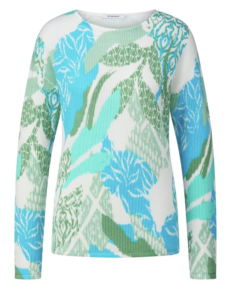 Peter Hahn Rundhals-Pullover  türkis Türkis