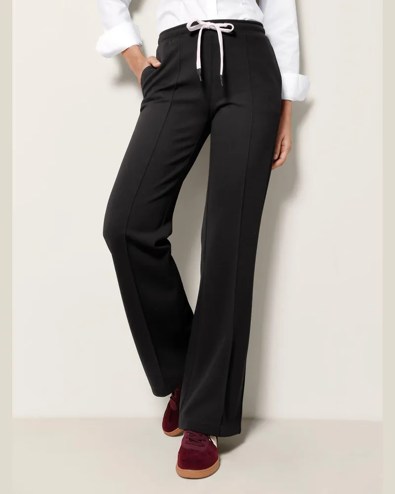 Peter Hahn Straight Fit-Jersey-Hose  schwarz Schwarz