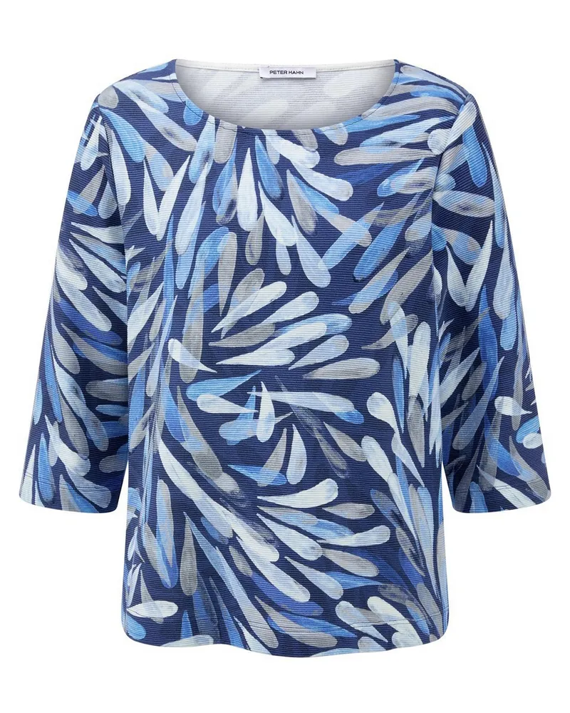 Peter Hahn Rundhals-Shirt 3/4-Arm  blau Blau