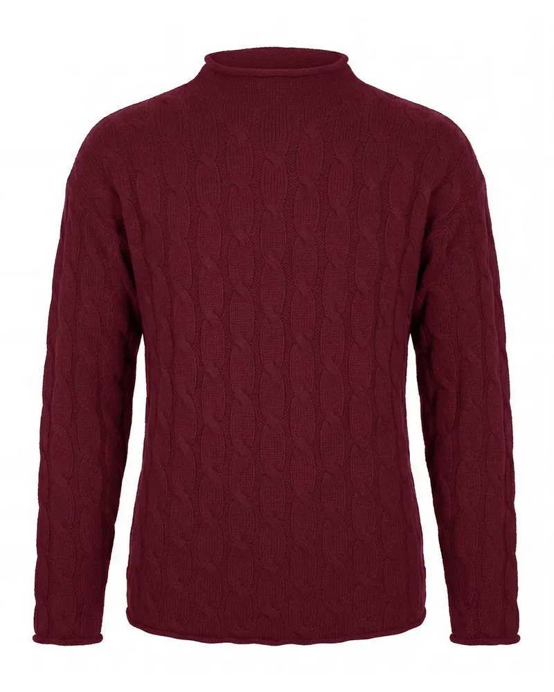 Peter Hahn Pullover Stehkragen  rot Rot