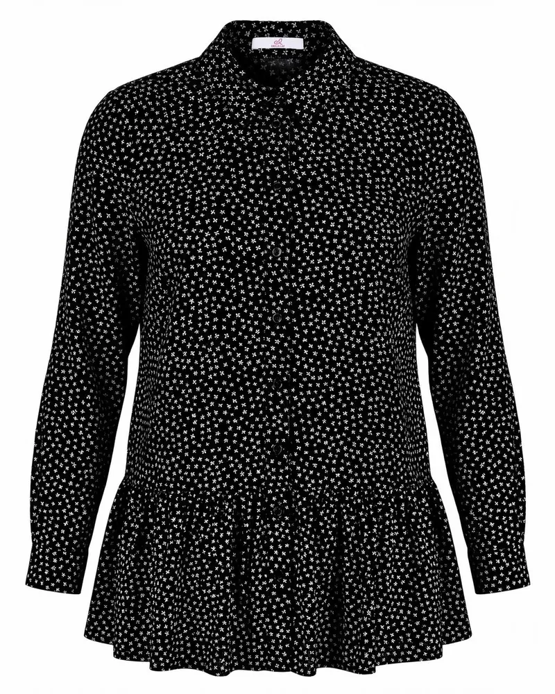 Emilia Lay Long-Bluse  schwarz Schwarz