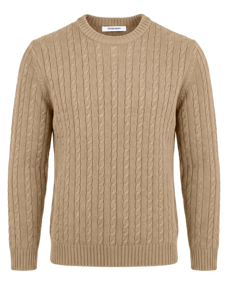 Peter Hahn Rundhals-Pullover  beige Beige
