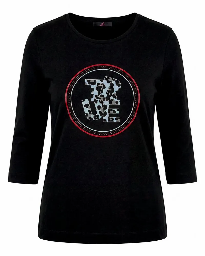 Emilia Lay Rundhals-Shirt  schwarz Schwarz
