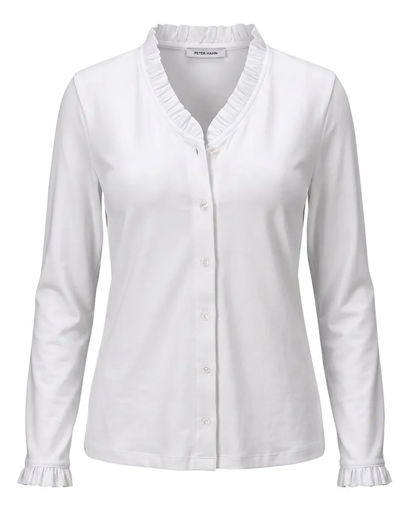 Peter Hahn Jersey-Bluse  weiss Weiss