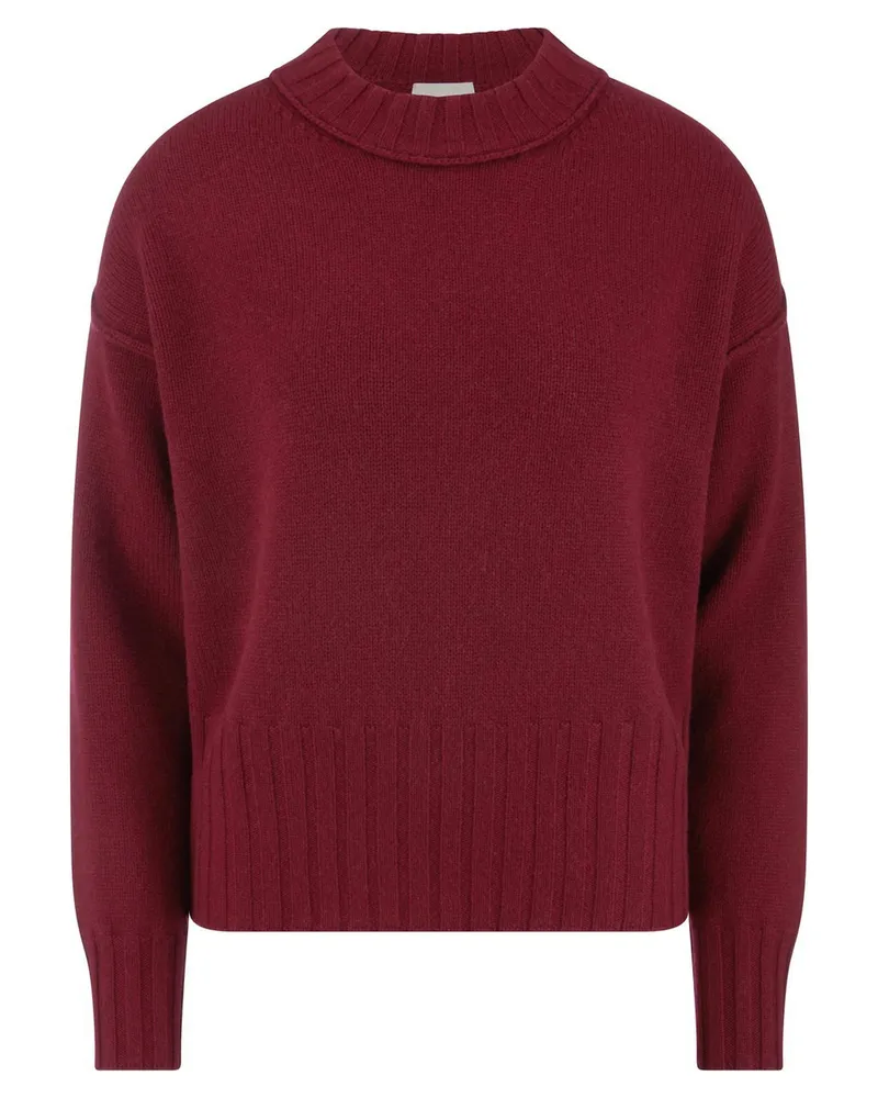 Include Rundhals-Pullover aus Schurwolle und Kaschmir  rot Rot