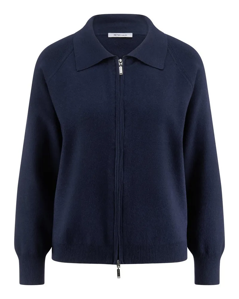 Peter Hahn Strick-Blouson  blau Blau