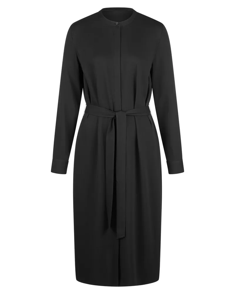 FADENMEISTER BERLIN Kleid Rundhals-Ausschnitt  schwarz Schwarz