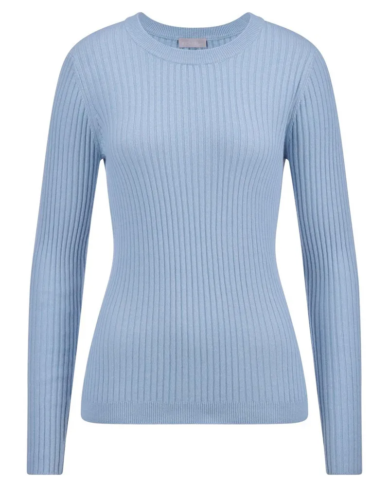 Peter Hahn Rundhals-Pullover  blau Blau