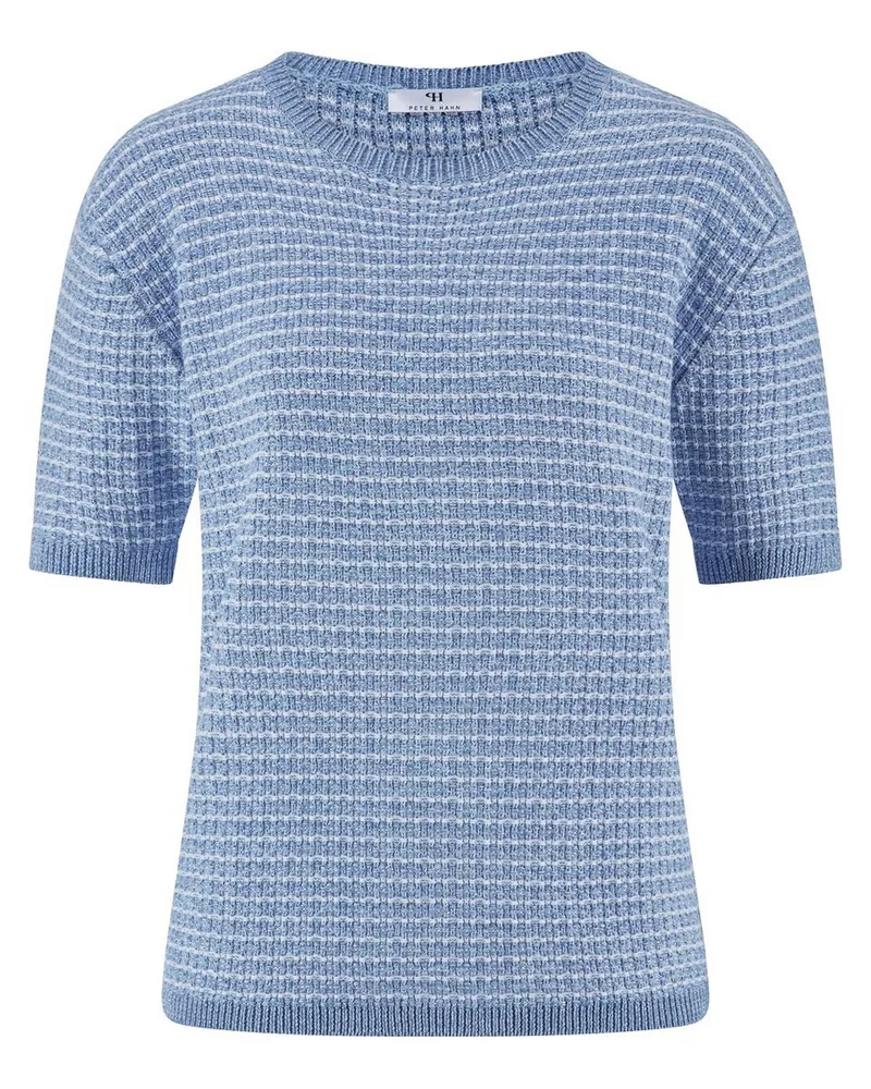Peter Hahn Rundhals-Pullover  blau Blau