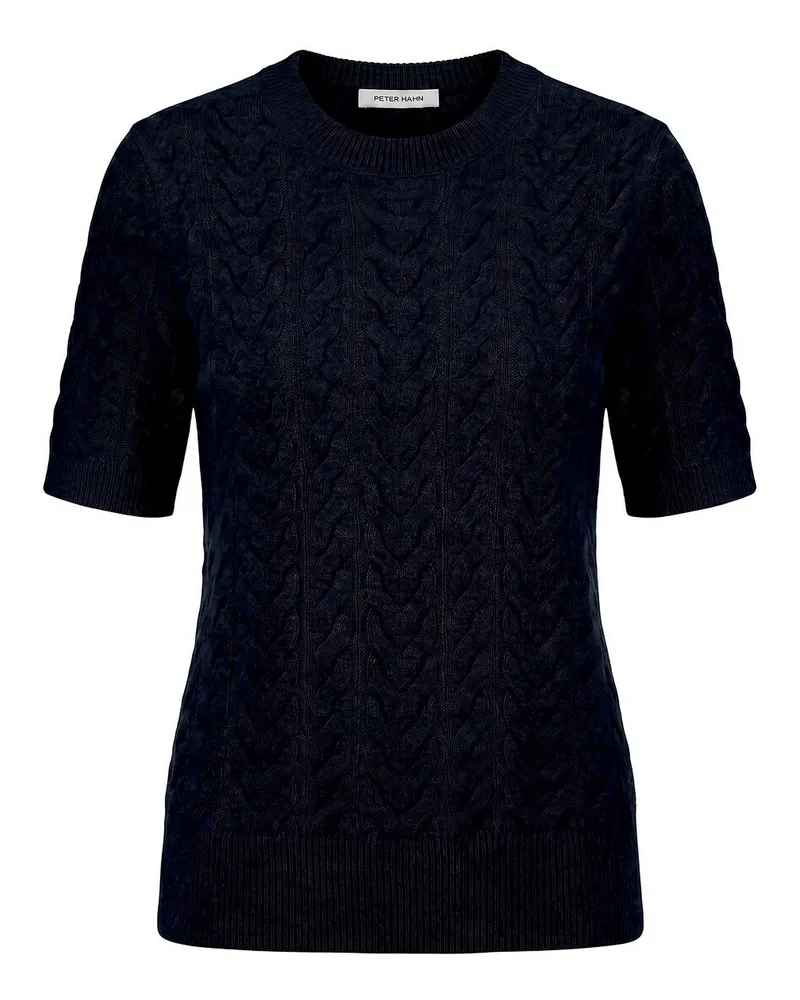 Peter Hahn Rundhals-Pullover  blau Blau