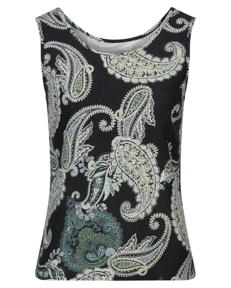 Green Cotton Top Wilma  schwarz Schwarz