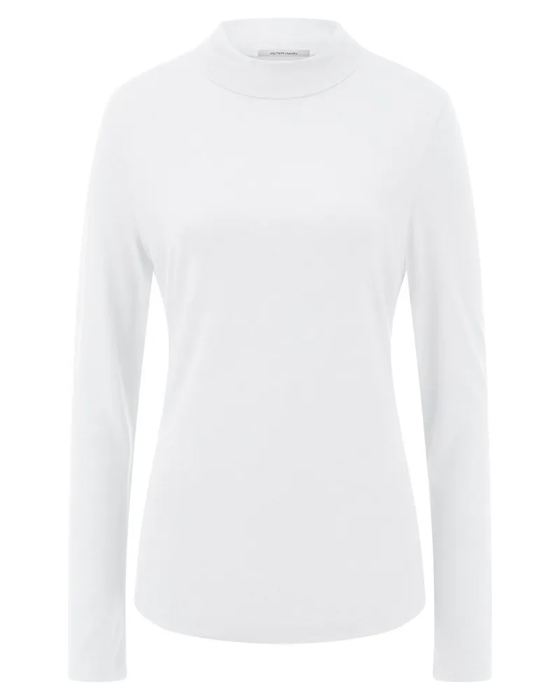 Peter Hahn Shirt Stehkragen  weiss Weiss