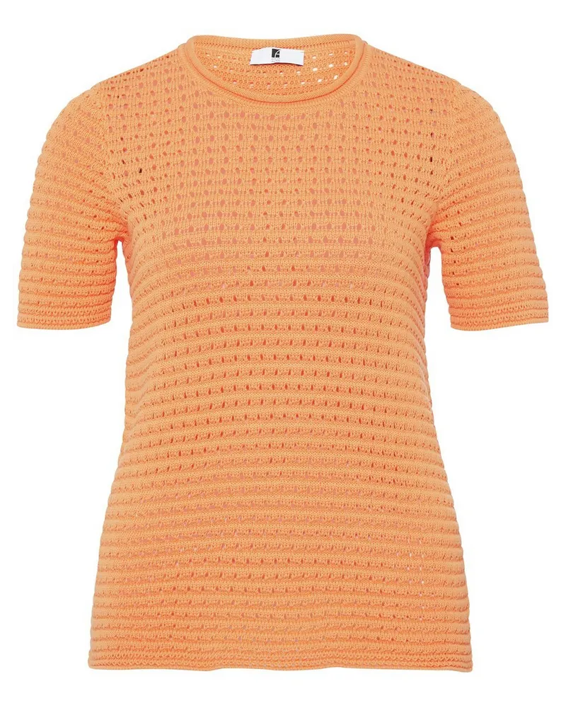 Anna Aura Rundhals-Pullover 1/2-Arm  orange Orange
