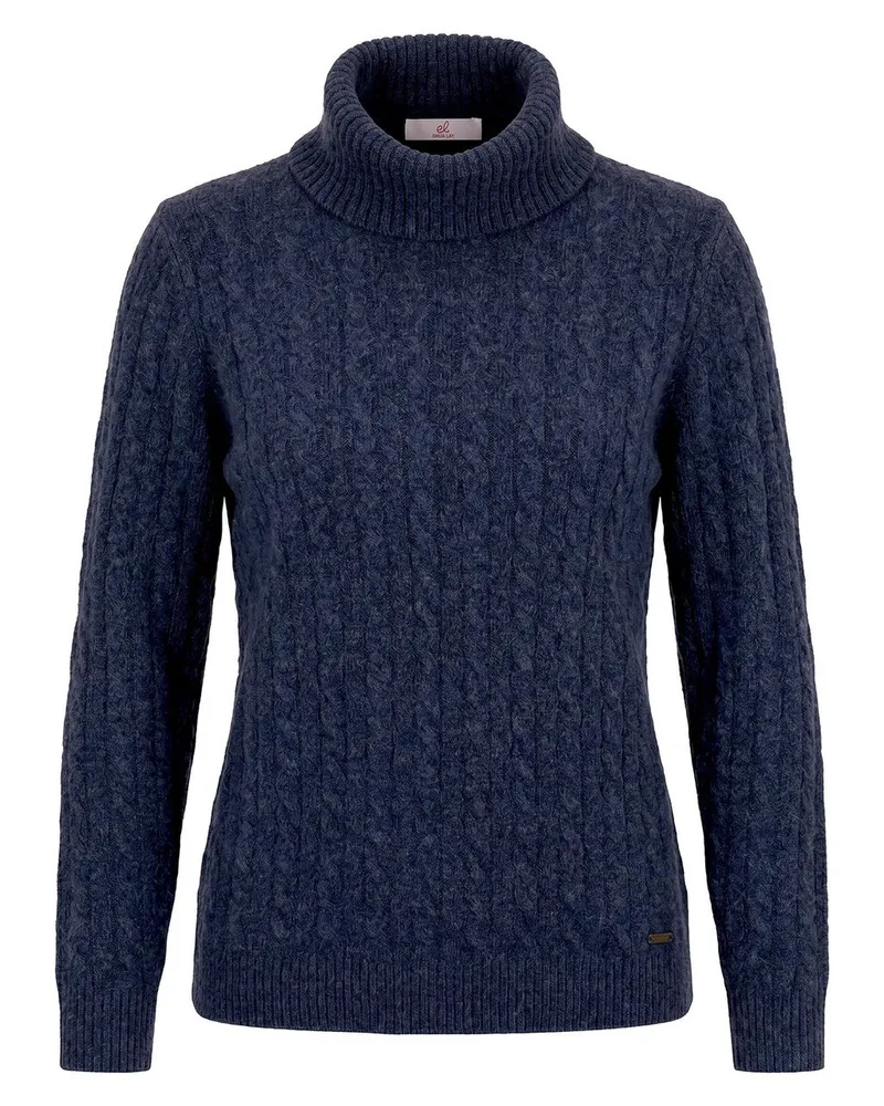 Emilia Lay Rollkragen-Pullover  blau Blau