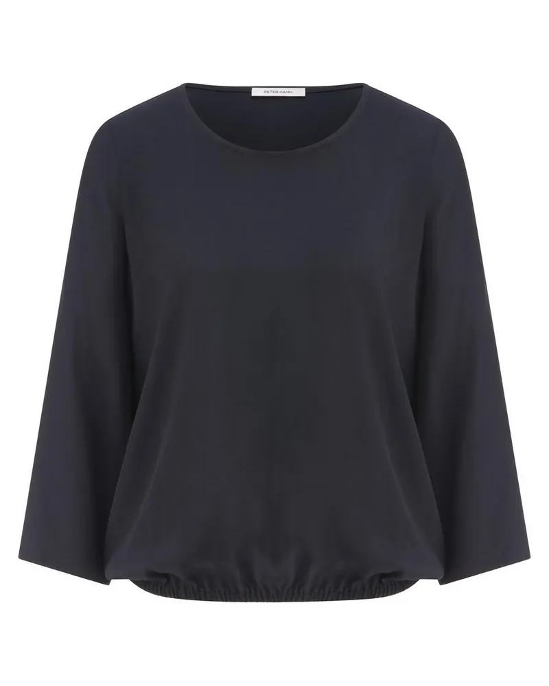 Peter Hahn Bluse Rundhals-­Ausschnitt  blau Blau