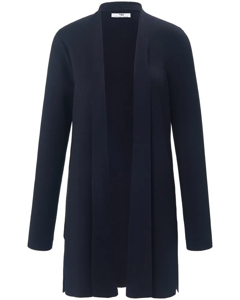 Peter Hahn Long-Strickjacke  blau Blau