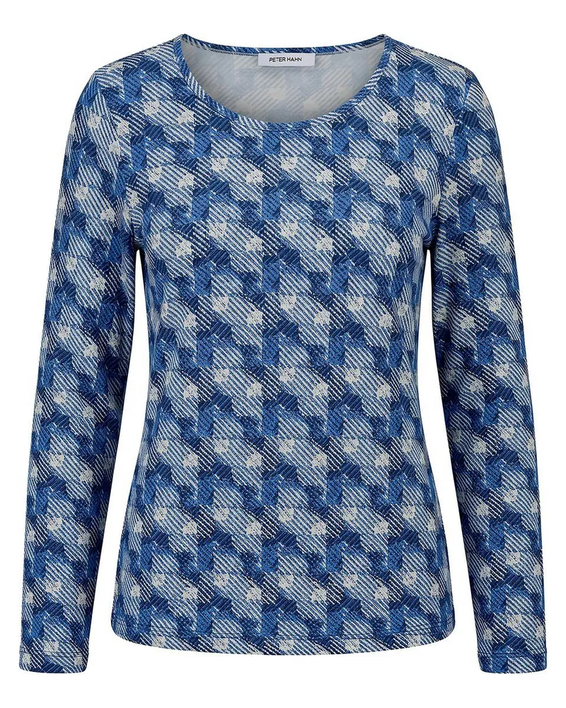 Peter Hahn Rundhals-Shirt  blau Blau