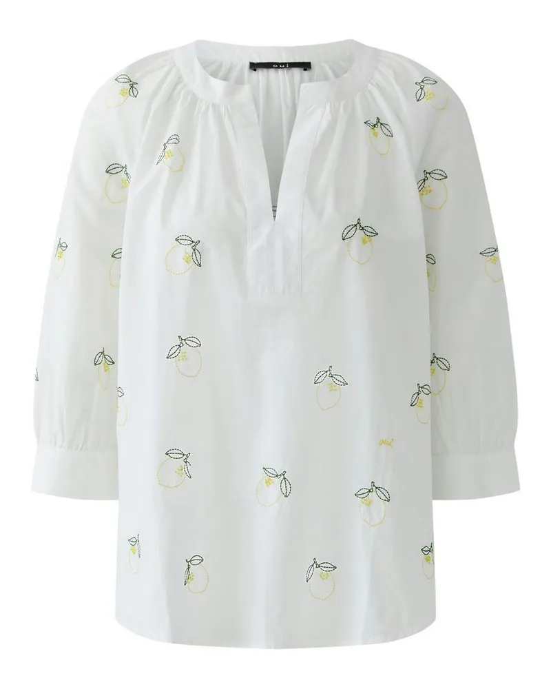 Oui  Bluse 3/4-Raglanarm  weiss Weiss