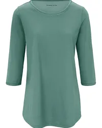 Green Cotton Rundhals-Shirt Ditte  grün Grün