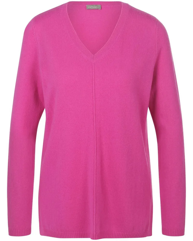 Include V-Pullover aus 100% Premium-Kaschmir  pink Pink