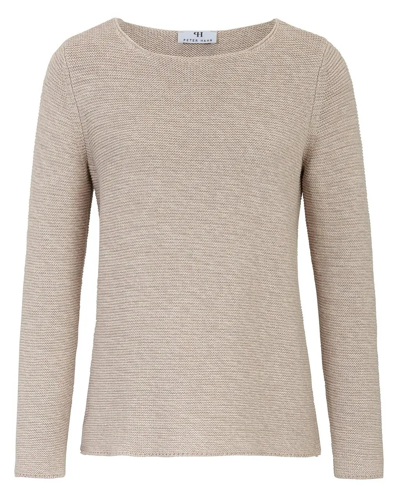 Peter Hahn Rundhals-Pullover  beige Beige
